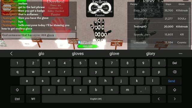 How to get endless glove (slap battles killstreak edition) смотреть онлайн