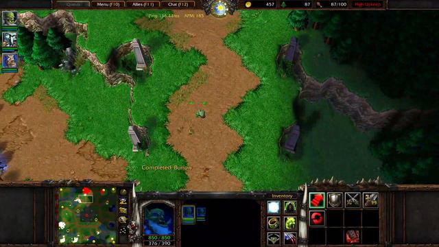 WARCRAFT 3 - FFA on Lost Temple ORC POWER