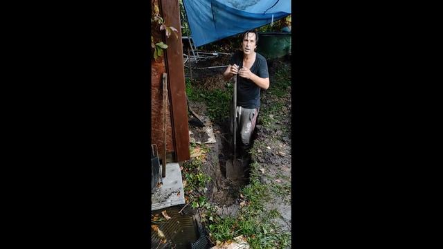 Копаем траншею под водопровод своими руками. Часть 1 смотреть онлайн