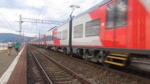 Электропоезда ЭС1-006\042 Ласточка (№804С) платформа Известия 25.08.2017