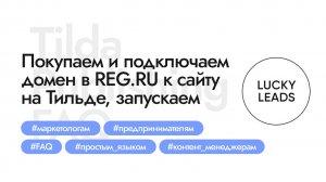 Как купить и подключить домен на Рег.Ру к сайту на Тильде, настроить SSL и запустить сайт