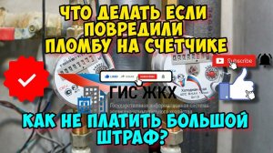 Что делать если повредили пломбу на счётчике, как не платить большой штраф?