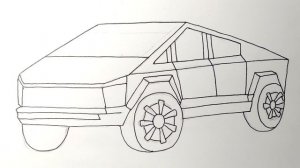 Как нарисовать Tesla Cybertruck