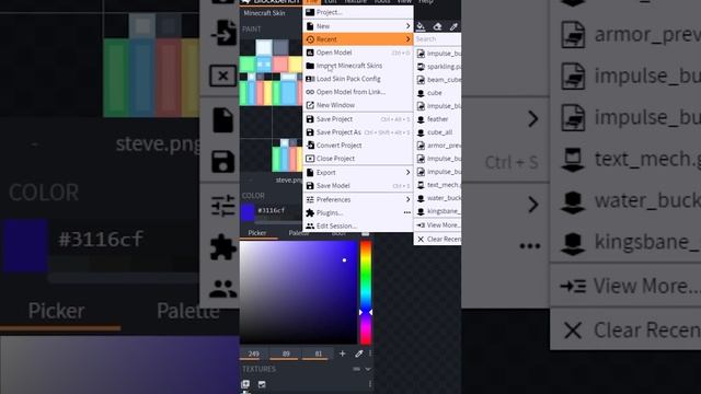 Make Minecraft Skins with Blockbench #shorts смотреть онлайн