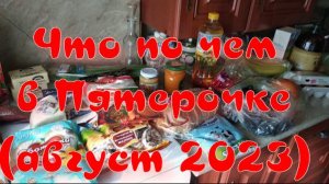 Что по чем в Пятерочке (август 2023).