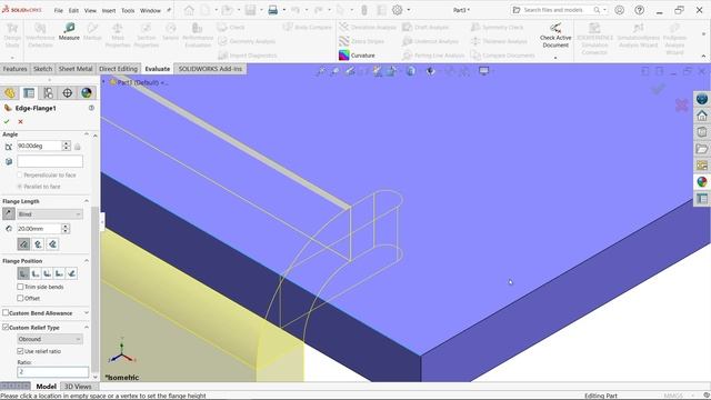 SolidWorks Sheet Metal Relief Type, Rectangle, Obround and Tear (Rip & Extend)