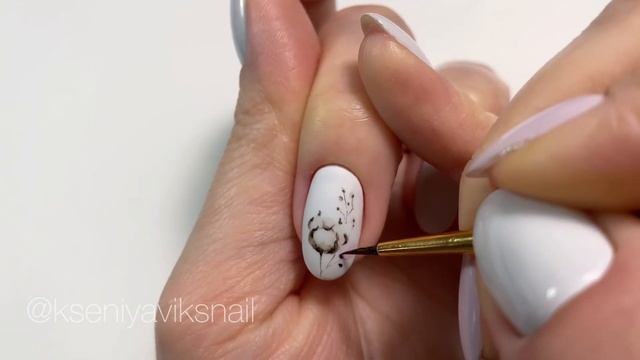 Хлопок акварелью + веточки пошаговый МК