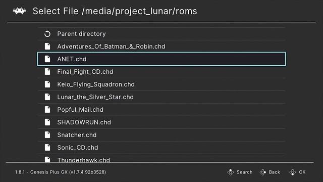 How to add SEGA CD games to the Sega Genesis / Mega Drive Mini, Project Lunar 1.0.5