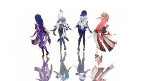 【MMD Genshin Impact】Ghost Dance (Raiden, Shenhe, Yelan, Yae Miko)