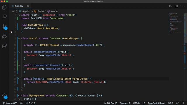 TypeScript + React #6 Типизация контекста и портала (Typing of Context & Portal)