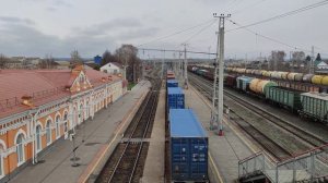 Ульяновская область город Инза Вокзал прибытие поезда