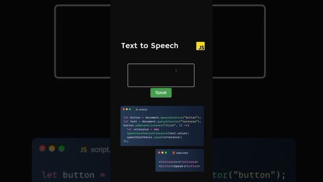 Text to speech in js