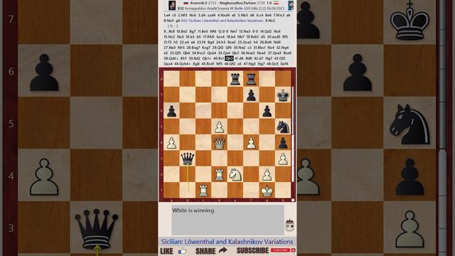 Armageddon Series: Asia & Oceania 2023 - Round: 2.2 || Vladimir Kramnik vs Parham Maghsoodloo