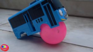 Tayo play Pink Ball ! Tayo bus in Real Life. Tayo The Little Bus | BIBO TOYS