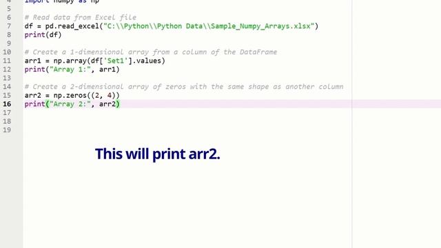 Working with Numpy - np.array, np.empty, np.zeroes, np.ones, np.arange