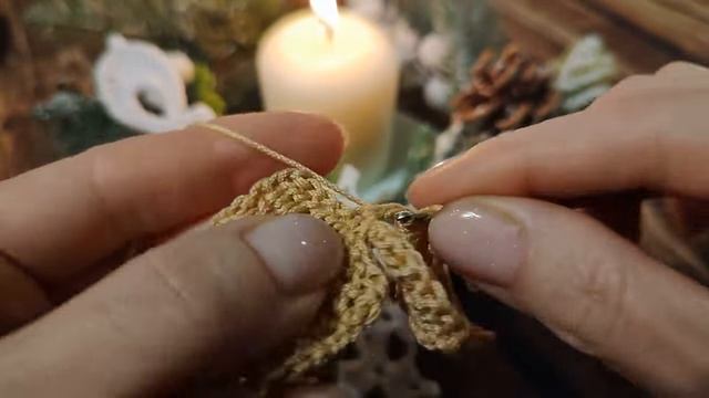 Новогодняя подвеска "СВЕЧА"крючком / Christmas pendant "CANDLE" crochet смотреть онлайн