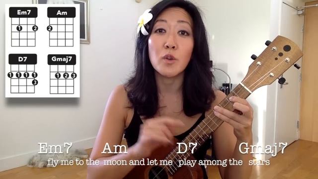 Fly Me to the Moon // Jazz Ukulele Tutorial смотреть онлайн