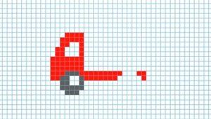 Как нарисовать грузовик. Рисунки по клеточкам