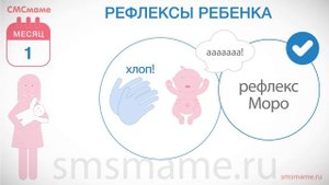 Новорожденный 1 месяц - рефлексы младенца