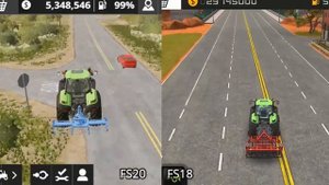 Farming simulator 20 vs farming simulator 18 Game Compersion Gameplay