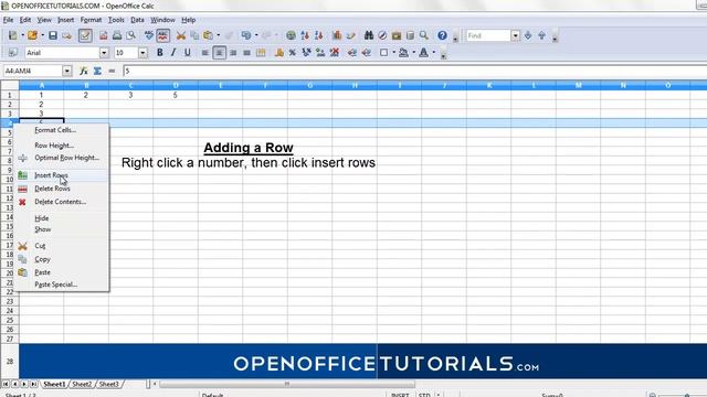 OpenOffice Tutorial: How To Add Rows and Columns смотреть онлайн