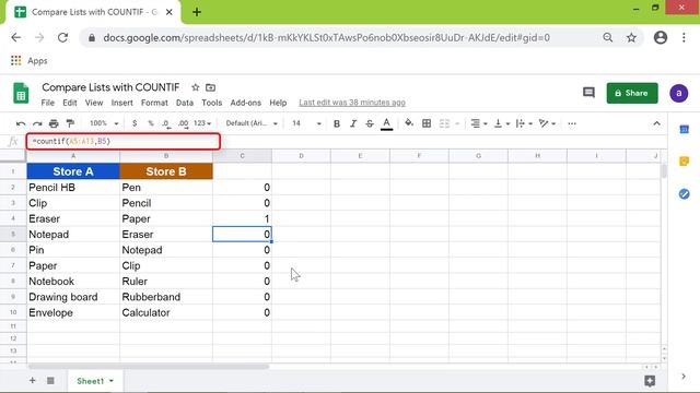 Compare Two Lists using COUNTIF in Google Sheets | Conditional Formatting | Google Sheets Functions смотреть онлайн