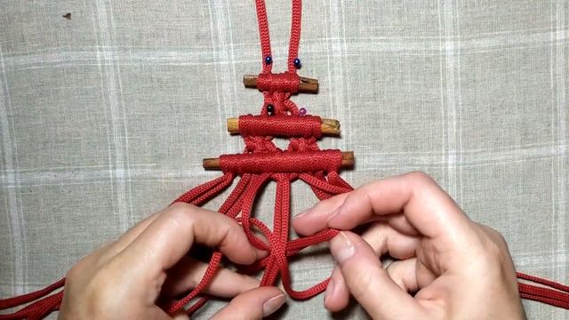 Макраме. Ёлочка из корицы.