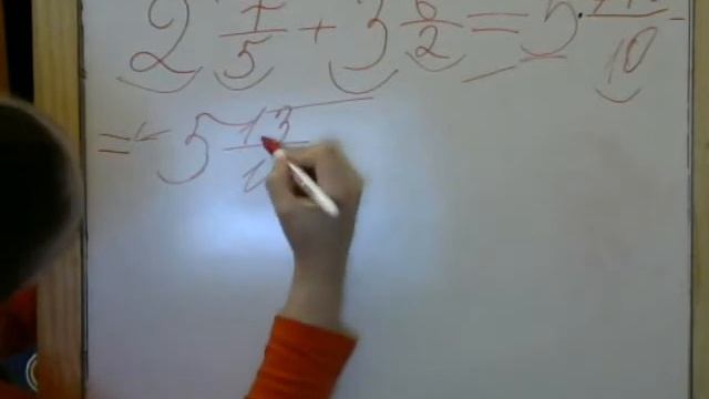 сложение смешанных дробей смотреть онлайн