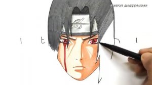 Как нарисовать Итачи (из Наруто) из слова Itachi