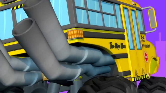 Wheels On The Bus | Monster Truck Version! | GiggleBellies