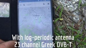 Romanian DVB-T2 signal and Greek DVB-T signal received on Mount Vitosha, Bulgaria