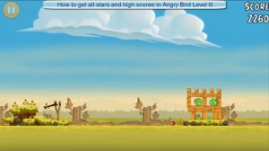 Angry Birds One | How to get all stars and high scores in Angry Bird Level Three