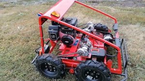 Косилка на радиоуправлении после доработок.Radio-controlled robot