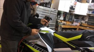 Remove and install BRP Ski-Doo snowmobile hand grips.