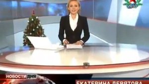 Новогодняя заставка, часы и начало новостей (Звезда, 31.12.2009)