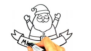 HOW TO DRAW SANTA CLAUS - HOW TO MAKE A CHRISTMAS CARD