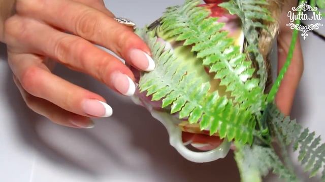 Весенняя композиция в чашке. Мастер класс от Ютты Арт. Легкая и быстрая поделка. смотреть онлайн
