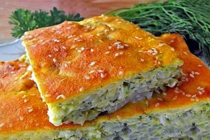 Заливной пирог с капустой.Вкусный и простой рецепт пирога.
