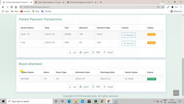 Hospital Management System Project Using Python Django | Project Overview and Demo