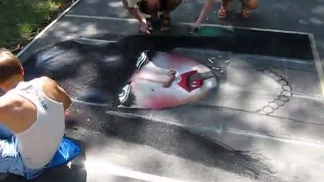 HI, MOLYA - Рисунки на асфальте Украина / Street painting - picture Brian M. Viveros смотреть онлайн