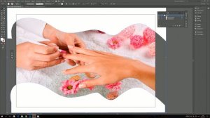 Применение векторной маски в Photoshop и создание  блока с волнообразными границами