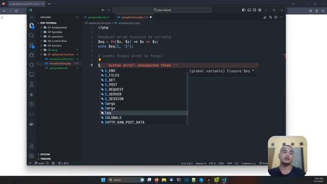 PHP TUTORIAL #53 ARROW FUNCTION