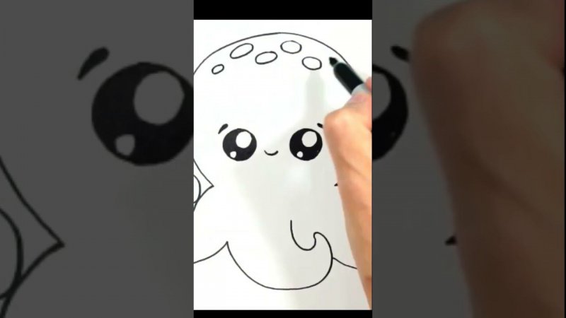 How to draw a cute octopus#shorts #shorts