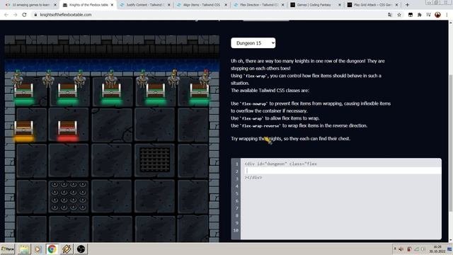 ⤷ Knights Of The Flexbox Table +6+RU\EN+ Программируем CSS ⟳ CSS Coding Game ↴