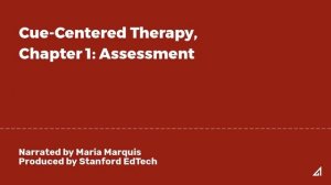 Cue-Centered Therapy, Chapter 1: Assessment