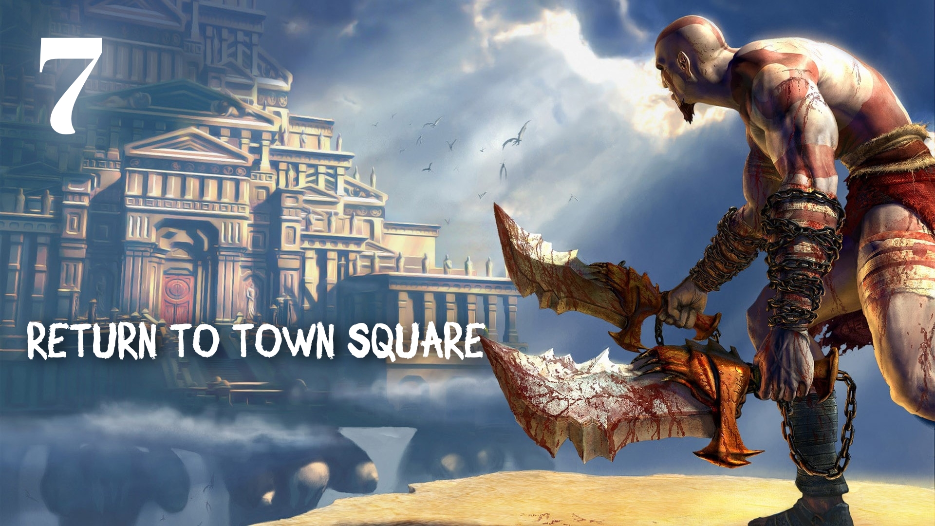 God of War HD Rooftops of Athens: Return to Town Square