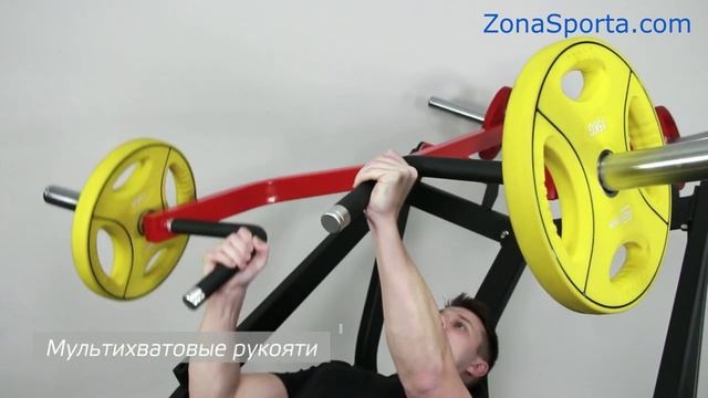 Обзор профессионального тренажера Грудной жим наклонный на свободных весах Protrain 8212