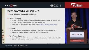 Vulkan – State of the Union - GDC 2019