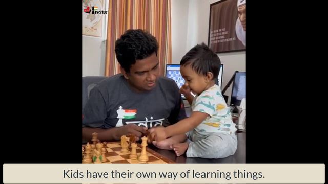 How does a Grandmaster teach chess to his 1-year-old kid?