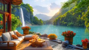 Jazz Relaxing Music at Spring Coffee Shop Ambience 🌸 Soft Jazz Instrumental Music for Study, Work